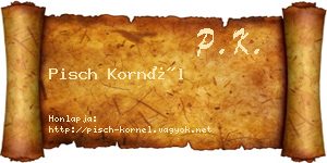 Pisch Kornél névjegykártya